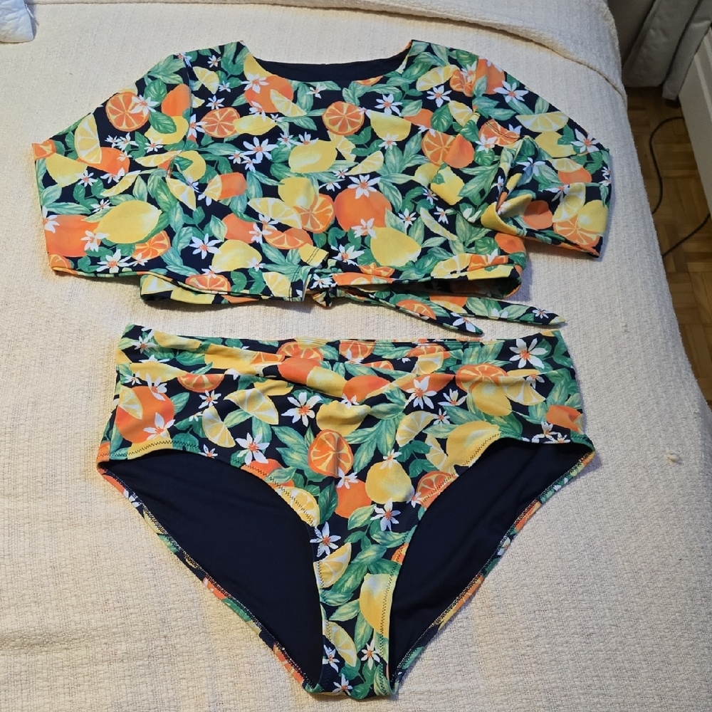 Old Navy Citrus Floral Bathing Suit Top - XL